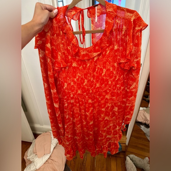 Free People These Dreams Mini Dress in Orange - Picture 4 of 7